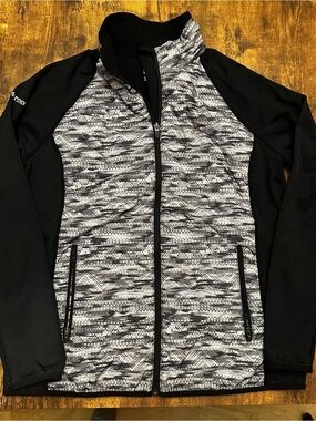 Marmot Black & Gray Patterned Softshell Jacket